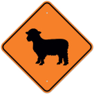 MUTCD Sheep Orange W11-17 Sign