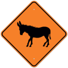 MUTCD Donkey Orange W11-19 Sign