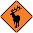 MUTCD Elk Orange W11-20 Sign
