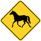 MUTCD Horse W11-22 Sign
