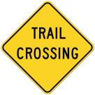 MUTCD Trail Crossing W11-15a Sign