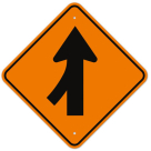 MUTCD Left Lane Merge Orange W4-1L Sign