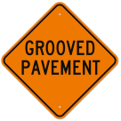 MUTCD Grooved Pavement Orange W8-15 Sign