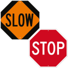 MUTCD Stop Slow R1-1 Sign