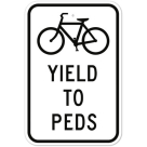 MUTCD Yield To Peds R9-6 Sign