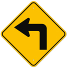 MUTCD Left Turn W1-1L Sign