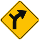 MUTCD Right Turn Arrow W1-10 Sign