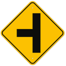 MUTCD Left Side Road W2-2 Sign