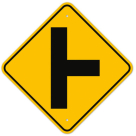 MUTCD Right Side Road W2-2 Sign