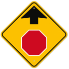 MUTCD Stop Ahead W3-1 Sign