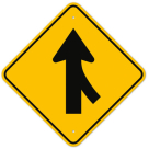 MUTCD Right Lane Merge W4-1R Sign