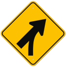 MUTCD Entering Roadway Merge Right W4-5R Sign