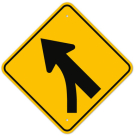 MUTCD Entering Roadway Merge Left W4-5L Sign