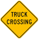MUTCD Truck Crossing W8-6 Sign