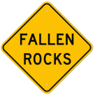 MUTCD Fallen Rocks W8-14 Sign