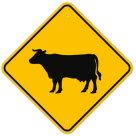 MUTCD Cattle W11-4 Sign