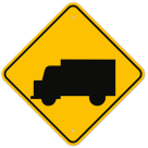 MUTCD Truck Crossing W11-10 Sign