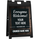 Custom Welcome Church Sandwich Board/A Frame Sign Kit, Personalized Church Sign with Two Panel Indoor/Outdoor Sign