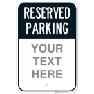 Sigo Signs Reserved Parking Black Custom Sign