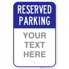 Sigo Signs Reserved Parking Blue Custom Sign