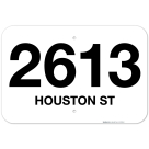 Address Sign, Two Lines Background, Custom Personalized House Numbers For Outside