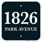 Address Sign, Two Lines Black Background, Custom Personalized House Numbers For Outside, (SC-9358)