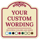 Custom Indoor/Outdoor Decorative Sign,Custom Personalized Ivory Background Sign