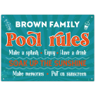 Custom Pool Sign, Pool Rules Enjoy Swimming Sign, For Father's Day Pool Decor