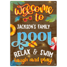 Custom Welcome to Pool Signs, Personalized Sign for Pool, for Family, Friends, Him and Her Sign