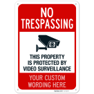 Custom No Trespassing Sign, Personalize For Business, School, Parking Lot, Driveway, Outdoor/Indoor Sign