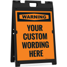 Custom Warning Folding Floor Sign, A frame/Sandwich Board Sign Kit With Two Panel Sign