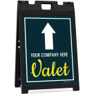 Custom Valet Parking Sandwich Board/A Frame Sign Kit, Personalized Up Arrow Valet Sign with Two Panel Indoor/Outdoor Sign