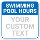 Custom Swimming Pool Hours Sign