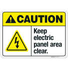 Keep Electric Panel Area Clear Sign,