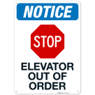 Elevator Out Of Order Sign,
