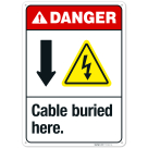 Cable Buried Here Sign,
