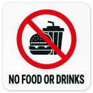 No Food Or Drinks Vinyl Adhesive Pool Depth Marker,