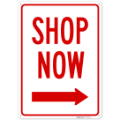 Shop Now With Right Arrow Sign,