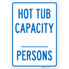 Hot Tub Capacity Persons Sign,