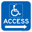 Access With Right Arrow Sign,