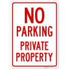 No Parking Private Property Sign,