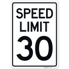 Speed Limit 30 Mph Sign, (SI-74970)