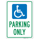 Parking Only Sign, (SI-74996)