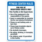 Fitness Center Rules Sign Sign,