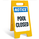 Notice Pool Closed Folding Floor Sign,