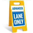 Advanced Lane Only Folding Floor Sign,