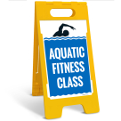 Aquatic Fitness Class Folding Floor Sign,