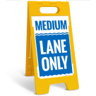 Medium Lane Only Folding Floor Sign,