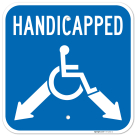 Handicapped Parking With Double Arrows Sign,