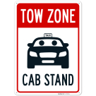 Tow Zone Cab Stand Sign,